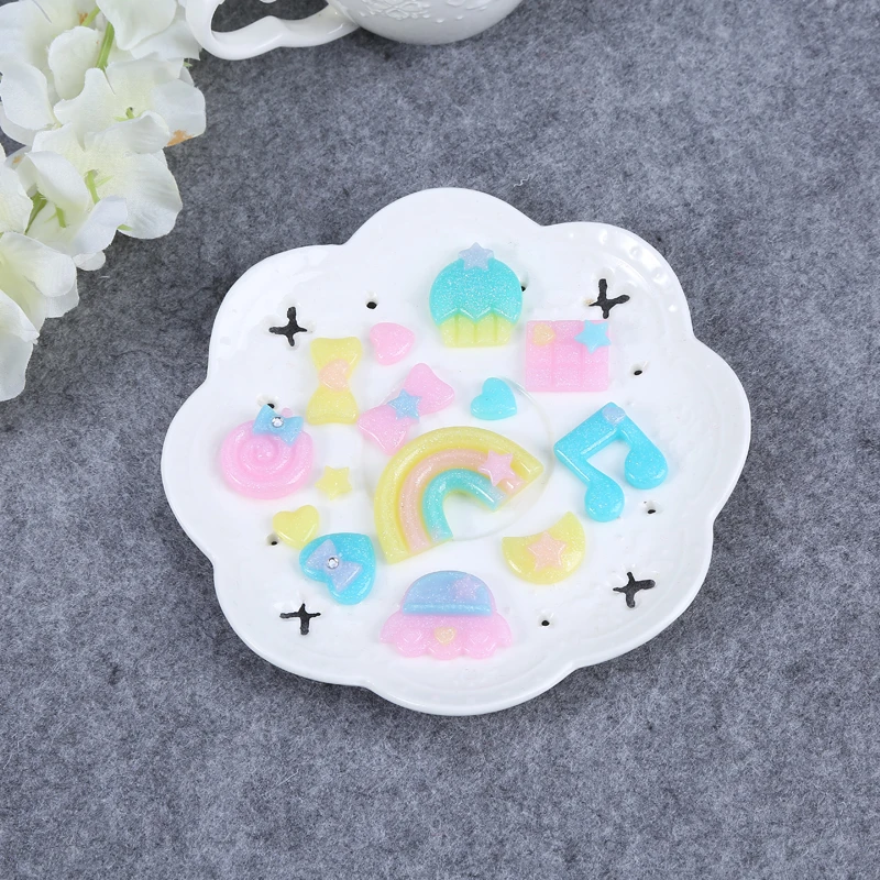 

2sets 10~40mm Diy Craft Hair Accessory 16pcs/set Mixed Flat Back Resin Cabochon for diy decoration