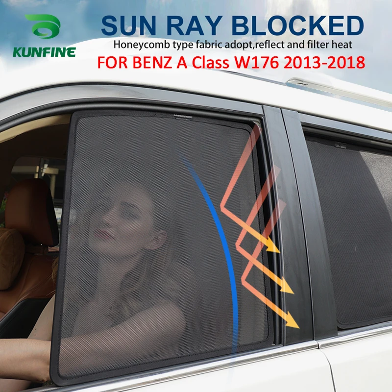 

4PCS/Set Or 2PCS/Set Magnetic Car Side Window SunShades Mesh Shade Blind For BENZ A Class W176 2013-2018