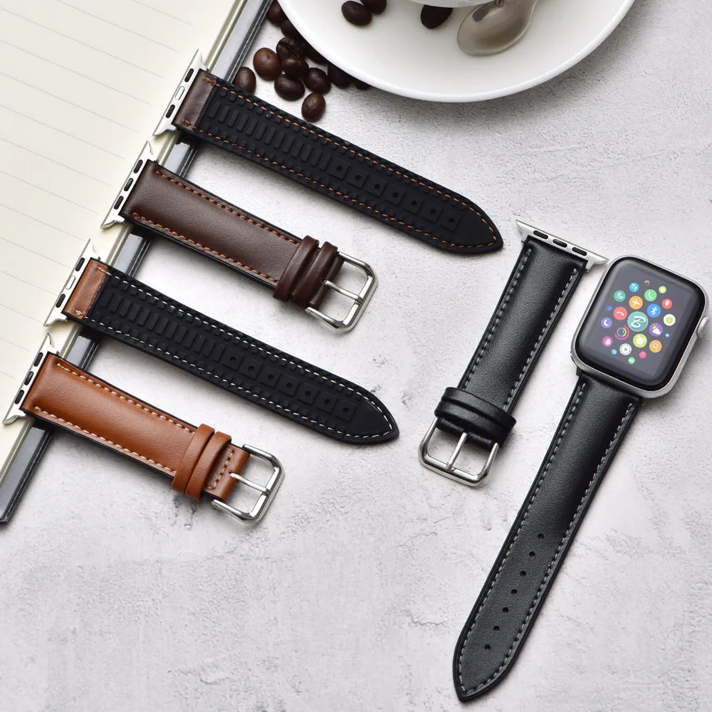 От XIYUZHIYI спортивный браслет для Цвет Лидер продаж кожаный ремешок Apple Watch Series4/3/2/1 44