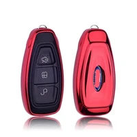 soft tpu car key protect case cover for ford c max focus rs st fiesta hatch car styling key ring shell cover