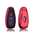 Мягкий защитный чехол для автомобильных ключей из ТПУ, чехол для FORD C-MAX FOCUS RS ST Fiesta хэтчбек, Стайлинг автомобильных ключей