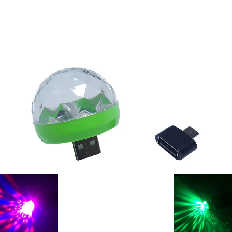 Магический шар света RGB мини светодиодная лампа USB мощность Музыка звук