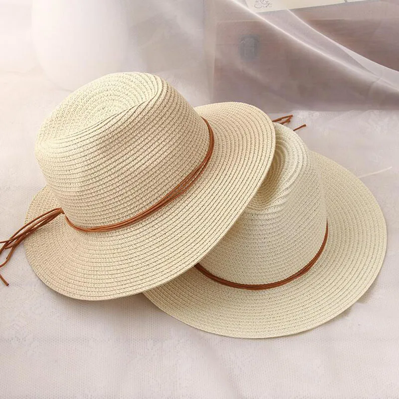 Для женщин летние соломенные Защита от Солнца шляпа Boho Beach Широкими Полями