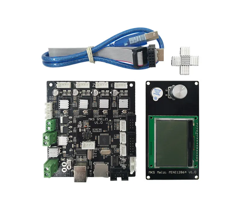Материнская плата для 3D-принтера с 12864LCD дисплеем SMelzi + MINI12864LCD | Компьютеры и офис