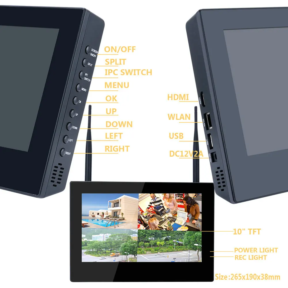 Камера видеонаблюдения 4 канала инфракрасная HD Wi Fi беспроводная IP 960P|cctv kit|ip camera