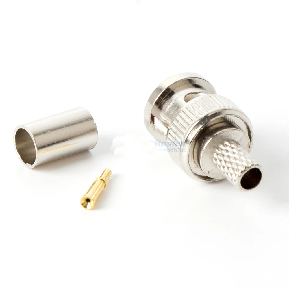 5 шт./лот обжим для коаксиального разъема BNC Male RG58 / RG59 RG60 коаксиальный соединитель