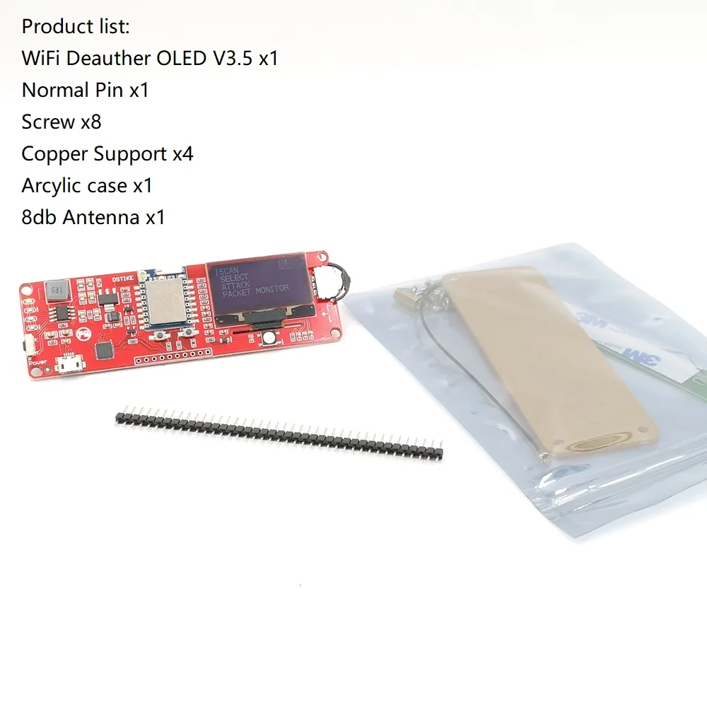 Внешний аккумулятор DSTIKE с антенной 1 3 OLED 8 дБ 2 А 2USB порта 18650 А|Детали и аксессуары|
