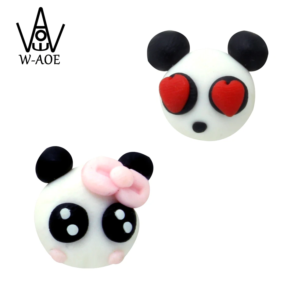 2021 новый дизайн серьги-гвоздики ручной работы с милой пандой модные украшения