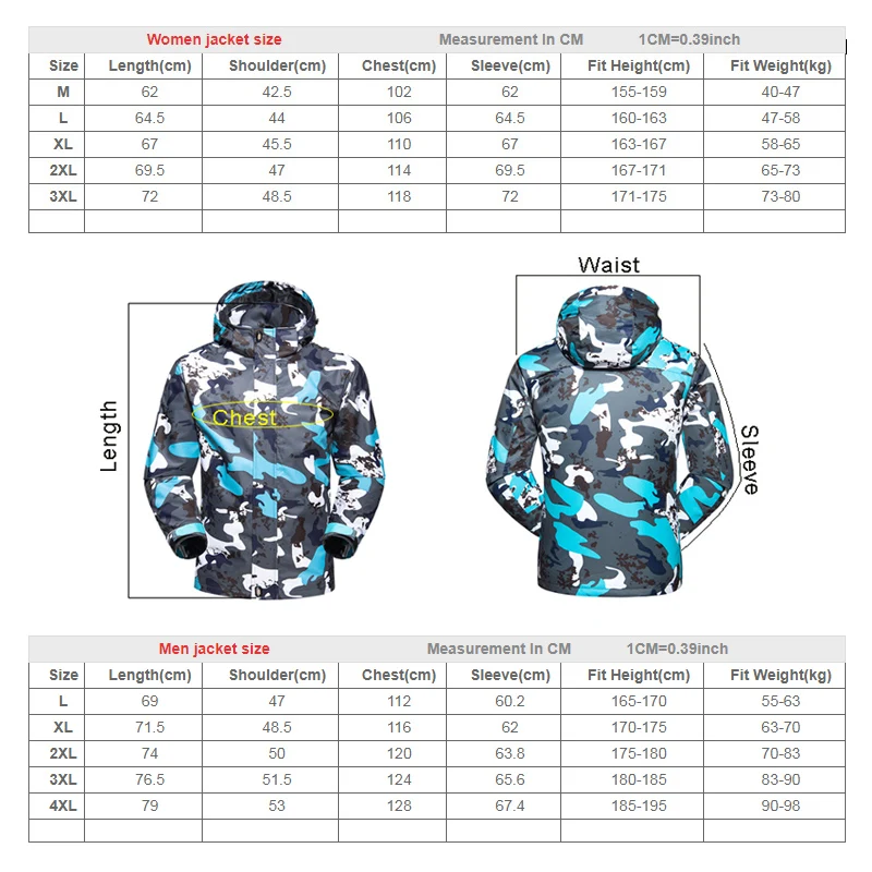 

THE ARCTIC LIGHT Camouflage Waterproof Hunting Jacket Women Men Outdoor Hiking Clothes Tactical Coat Spring Autumn Outwear