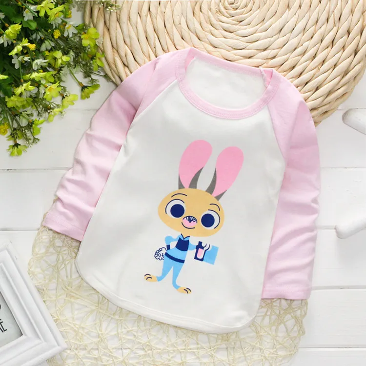 Boys Girls Cartoon Long Sleeve T Shirts Summer Baby Boys Cotton Clothes T Shirts Children Printed Tops Tees Kids Clothing 18M-5T
