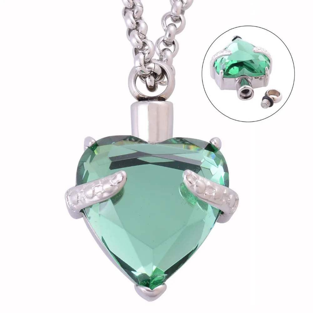 Ожерелье для кремации в виде сердца ожерелье из нержавеющей стали 316L с памятью