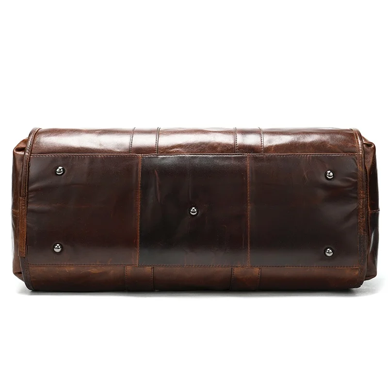WESTAL men's travel bag leather duffle bag men'genuine leather laptop/weekend bag for men leather travel bags hand luggage 8566