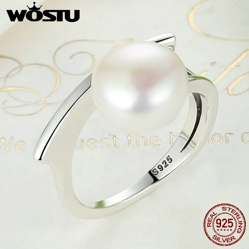 Женское кольцо из серебра 925 пробы с минималистичным жемчугом|finger ring|fashion rings for