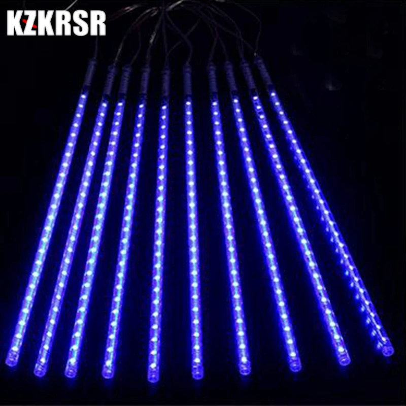 KZKRSR Водонепроницаемый 20 м 30 см 50 Led Метеоритный дождь свет 8 шт Трубы AC110V AC220V