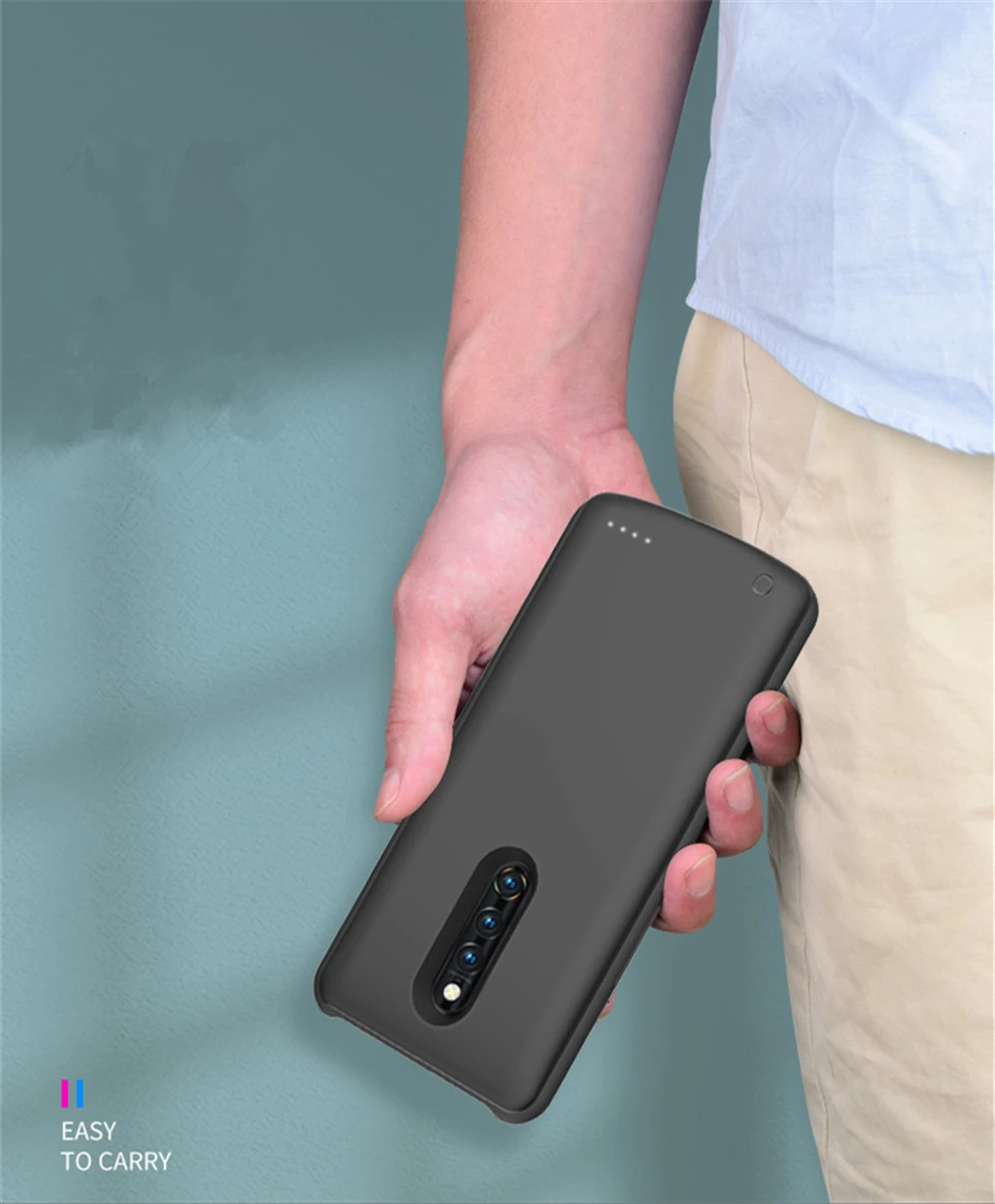 6500 мА/ч Мощность Bank зарядное устройство чехол для VIVO X27 Pro Батарея Зарядное ультра