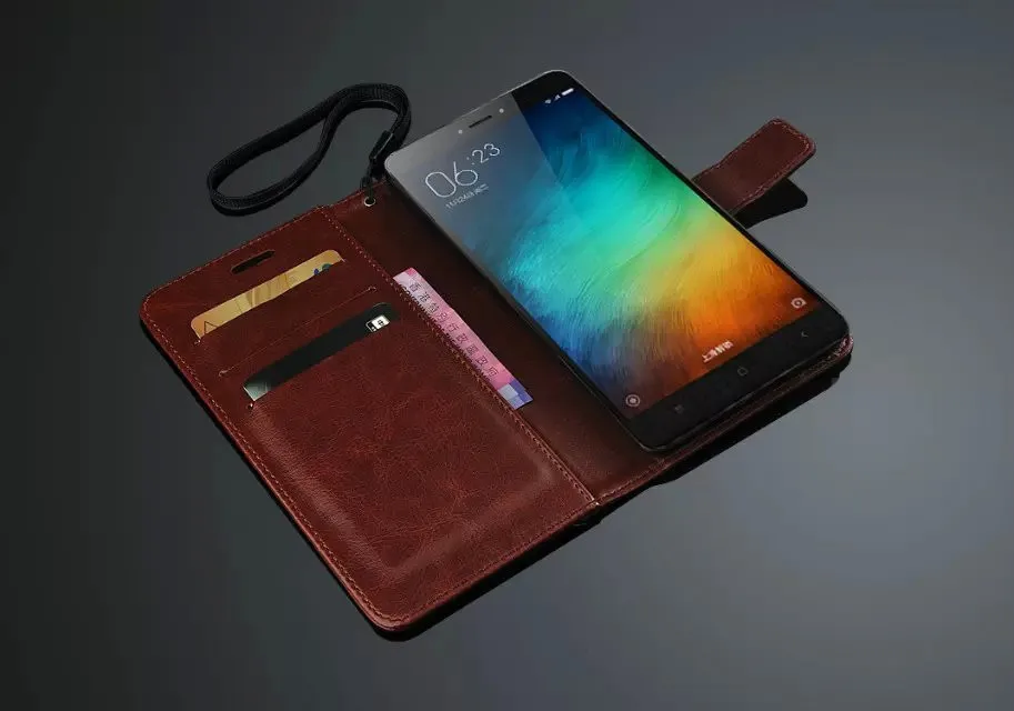 Redmi Note 4 4X 5 дюйма с отделениями для карт чехол Xiaomi Pro кожаный телефона ультра