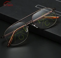 2019 scober double bridge frame for intelligence progressive multifocal commercial reading glasses bifocal 1 1 5 2 to 4