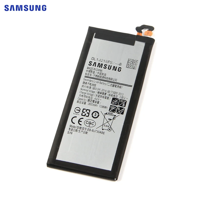 Оригинальная батарея samsung EB-BJ730ABE для samsung Galaxy J7 Pro J730GM J730K SM-J730F SM-J730G SM-J730DS SM-J730FM 3600 мА-ч