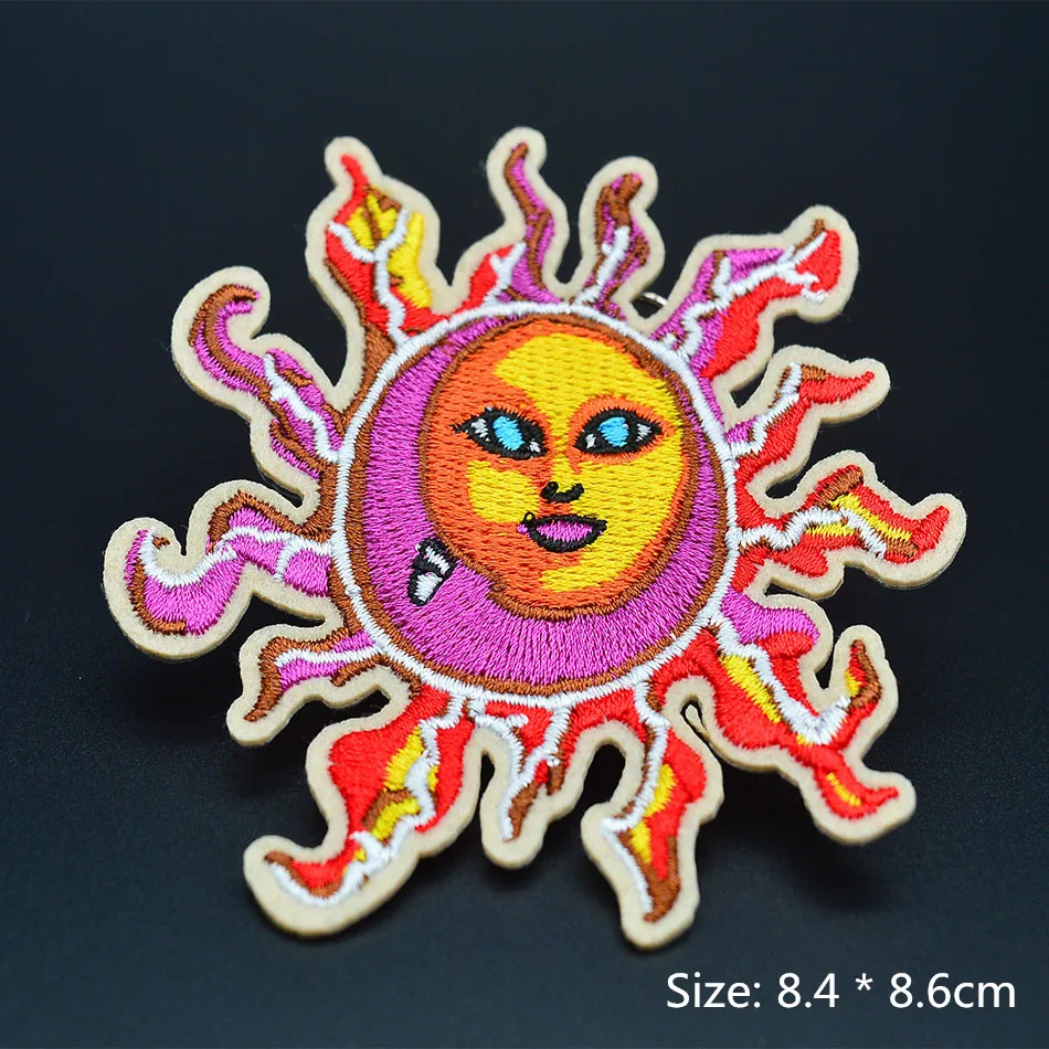 Цветная вышитая нашивка Милая Мини с утюгом мультяшная солнце сердце гриб для