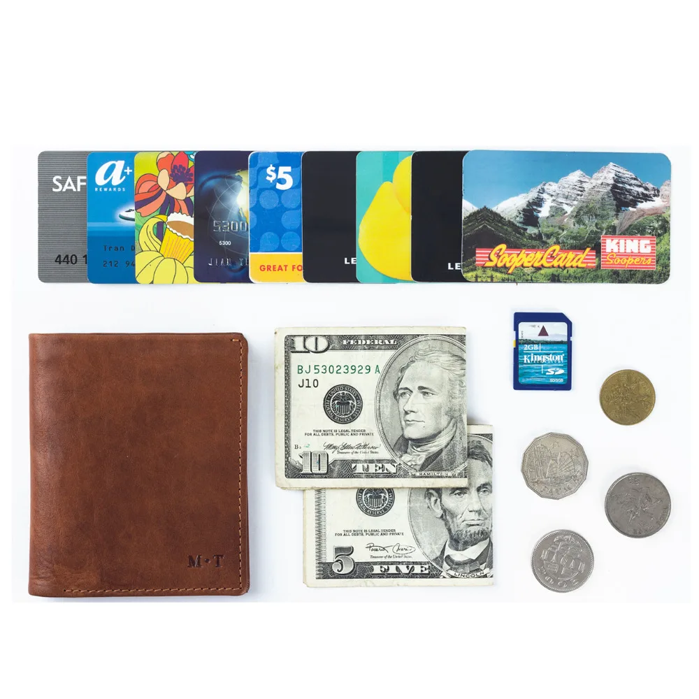 Мужской кошелек Bellroy кожаный складной RFID черный цвет ультра тонкий с отделением