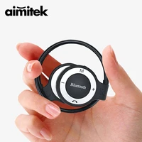 aimitek neckband sports wireless bluetooth headphone stereo earphones music player headsets tf card slot microphone vs mini 503