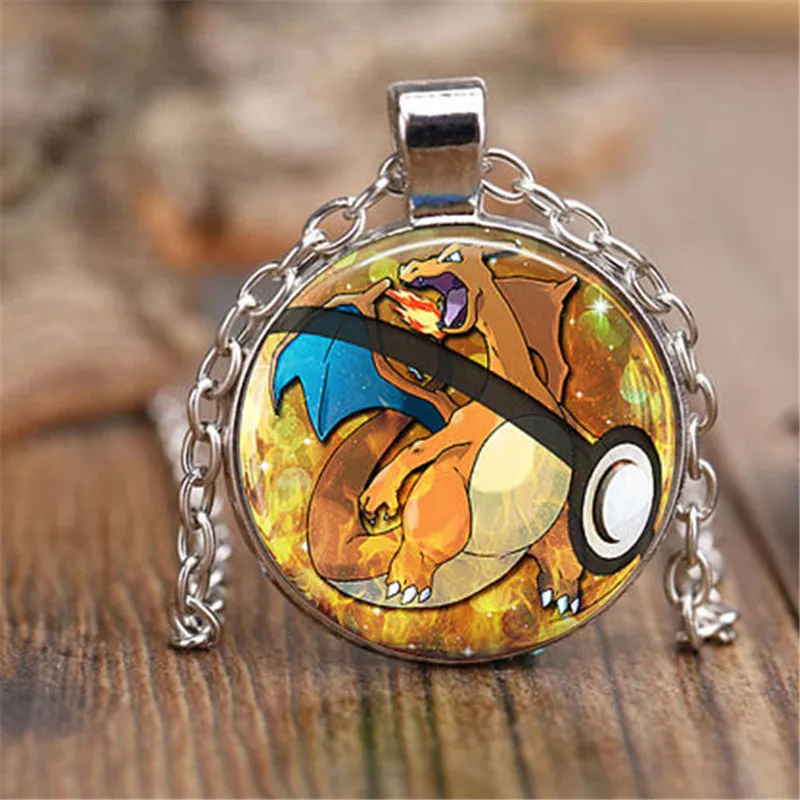 2019 Новая мода аниме ювелирные изделия Charizard Pokeball ожерелье с рисунком покемона 27