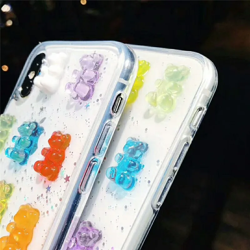 DISCASE Модный милый 3D стерео медведь чехол для телефона iphone X 8 7 6 6s plus Простой ТПУ