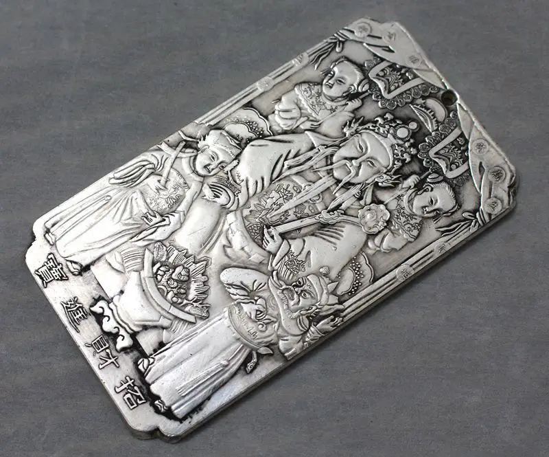 Украшения из бронзовой фабрики тибетский серебряный резной Thangka добросовестное