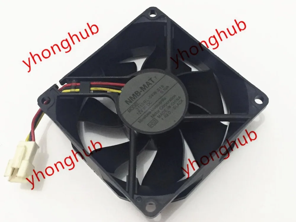 NMB-MAT 3110RL-04W-S19 H02 TH-42PV8C DC 12V 0.10A 80x80x25 мм 3-проводной Вентилятор охлаждения сервера
