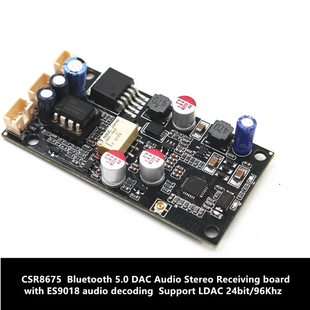 CSR8675 Bluetooth 5 0 DAC аудио стерео приемная плата с ES9018 декодирование Поддержка LDAC 24