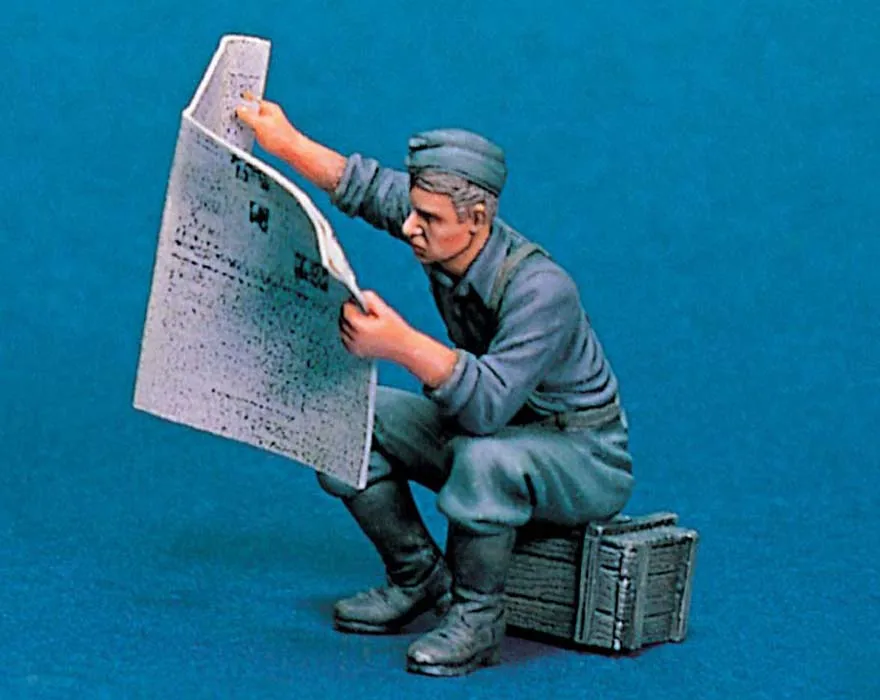 1/35 модельная фигурка из смолы комплекты газета для чтения солдат (без газеты)
