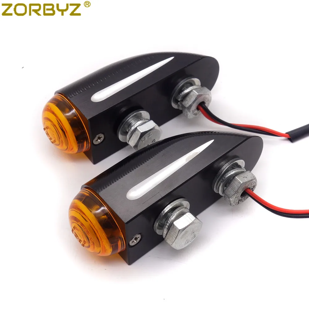 ZORBYZ мотоциклетный черный светильник с ЧПУ краями и полупулями для кафе гоночного