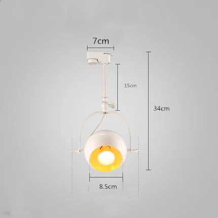 white rail 1 Vintage Ceiling Lights LED Spot Ceiling Lamp Retro loft cloth shop light for kitchen living room Luminaria light fixtures - Цвет корпуса: white rail 1