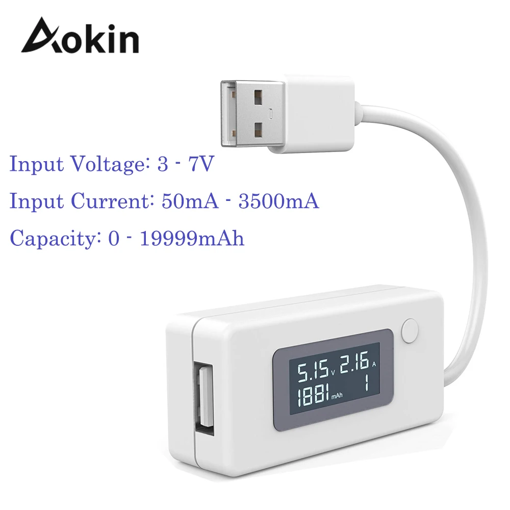 

Тестер емкости аккумулятора с Micro USB и ЖК-дисплеем