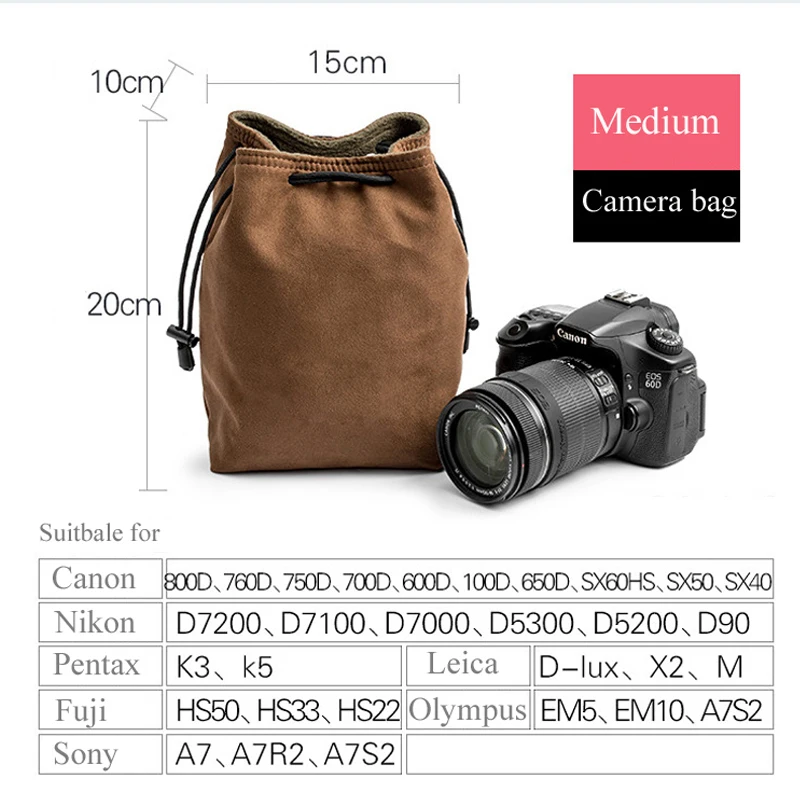 Защитный чехол в стиле ретро для камеры мягкий сумка Canon 800D 760D 750D 700D 600D Nikon D7200 5300 D90