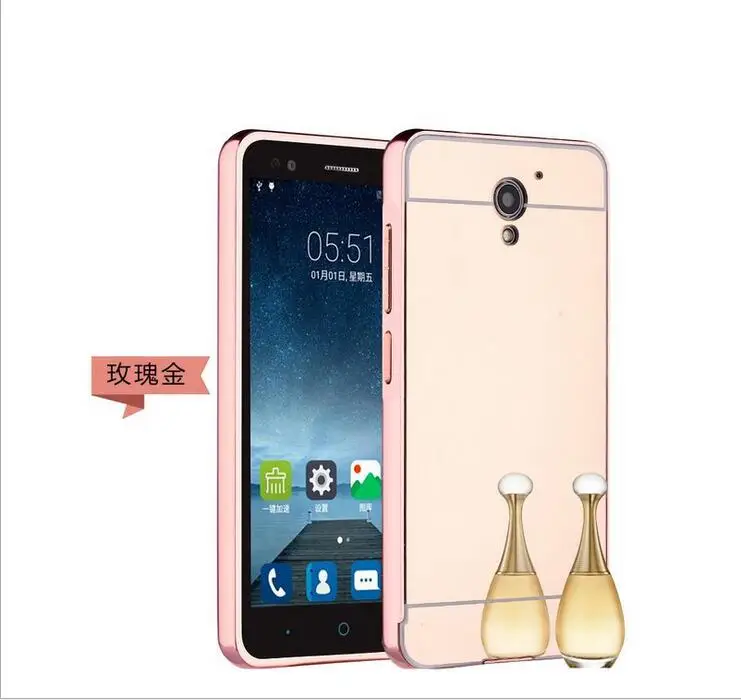 Модные роскошные розовое золото зеркало чехол для телефона для ZTE лезвие A510 Alumimum металлический каркас задняя крышка корпуса для ZTE A 510 чехлы