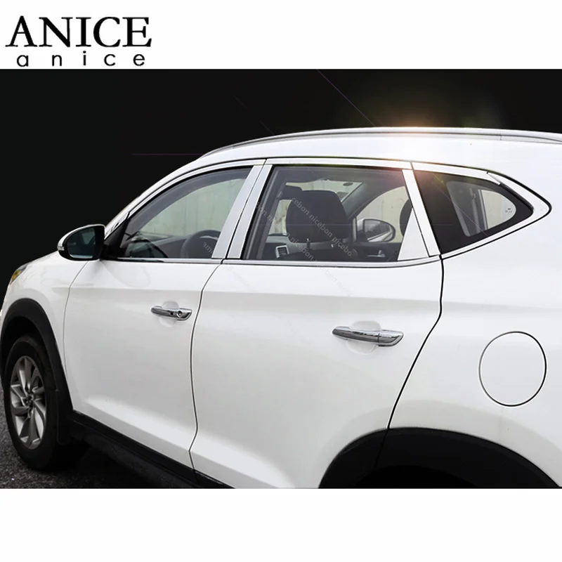 Stainless Window Door Around Sill Cover trim For Hyundai Tucson 2015-2019 |