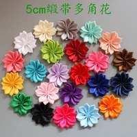 new 2016 hot sale 23 color 2 mini satin ribbon multilayers flowers girls hair accessories free shipping sharp flowers 80pcs