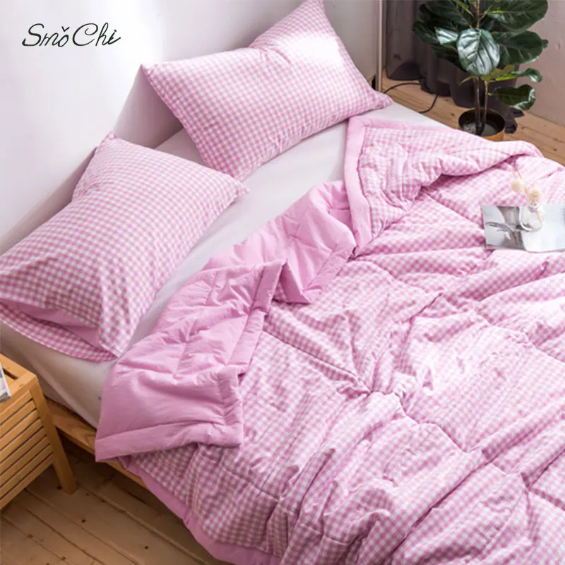 Smochi 1PCS Cotton Quilt Summer Throw Blanket Duvet Air Condition Comforter for Adults Kids Soft Plaids Quilts Colchas Para Cama | Дом и сад