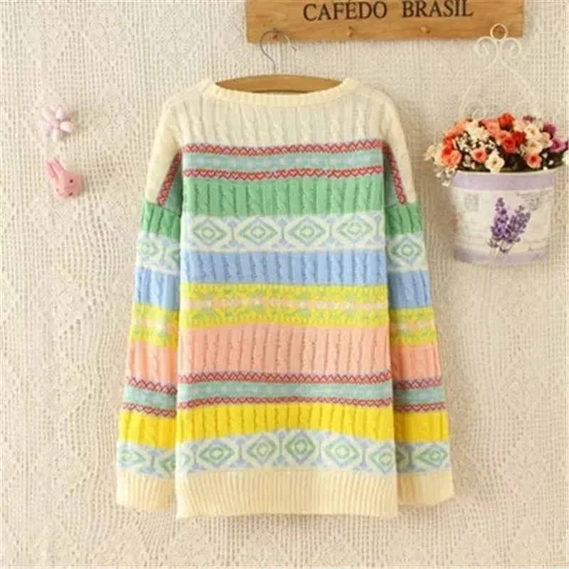2016 Fashion Autumn&ampWinter Women Pullovers O-Neck Knitted Long sleeve Soft Warm Pullover Female |