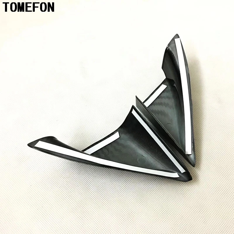 TOMEFON ABS хром углеродного волокна Столбы Trigangle крышки интерьера аксессуары