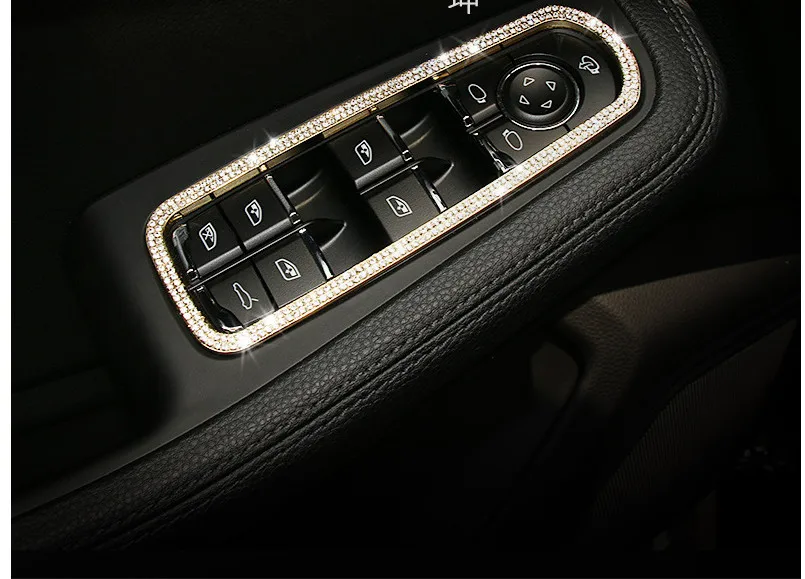 

2 colors Car Window Glasses Lifter Decoration Frame Cover Car-styling For Porsche Macan Cayenne Panamera Accessories Left Drive