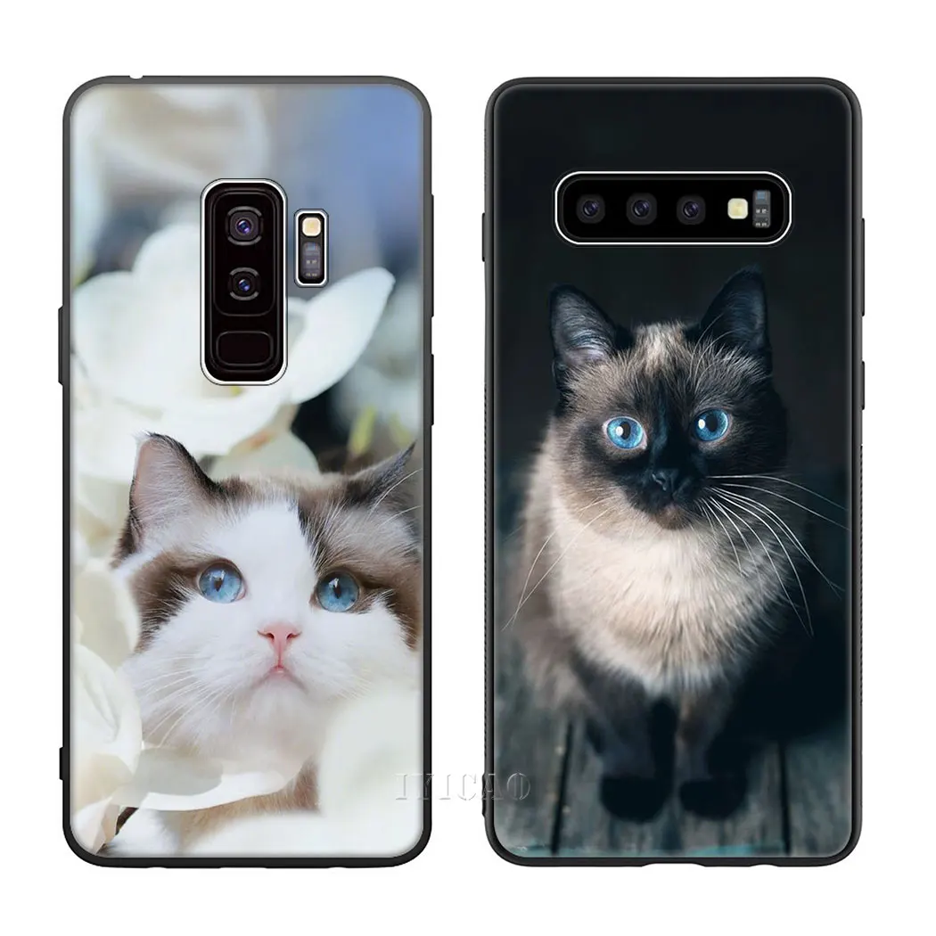IYICAO Small animal cat Soft Silicone Case for Samsung Galaxy S10 S9 S8 Plus S10e S6 S7 Edge Phone |