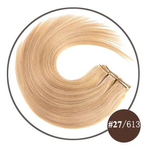 Doreen бразильские прямые натуральные волосы Weave Связки 1/613 шт.# 1B#2#4#8#27#60# светлые волосы пучки 20 волосы 24 26 волосы remy - Цвет: # P27/613