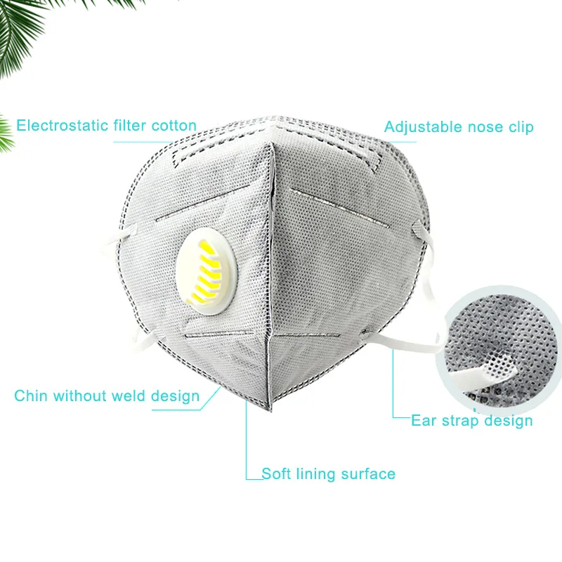 10 шт. одноразовые активированный уголь рот маска дышащая Пылезащитная PM2.5 KNG88 |