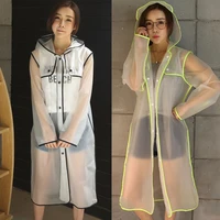 2017 new fashion womens transparent eva plastic girls raincoat travel waterproof rainwear adult poncho outdoor rain coat