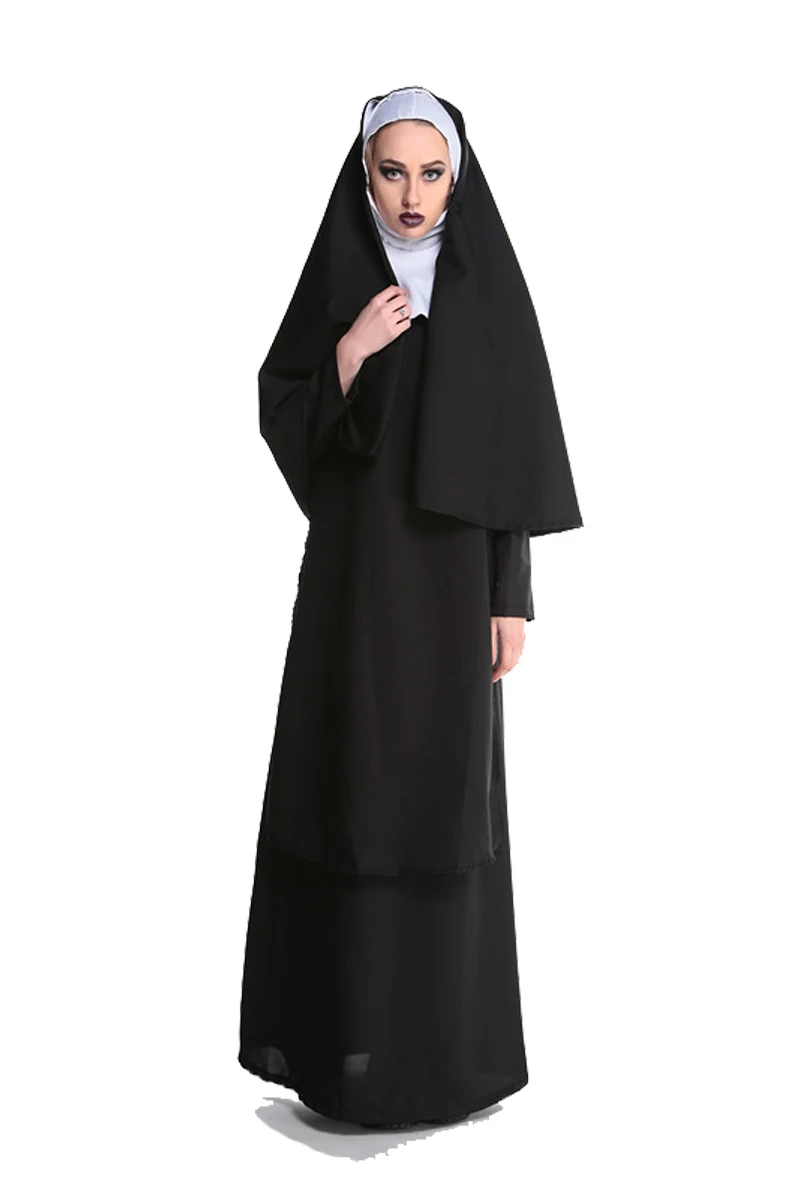 Черные мужские Иисуса Миссионерский костюм Priest Кристиан костюмы женские