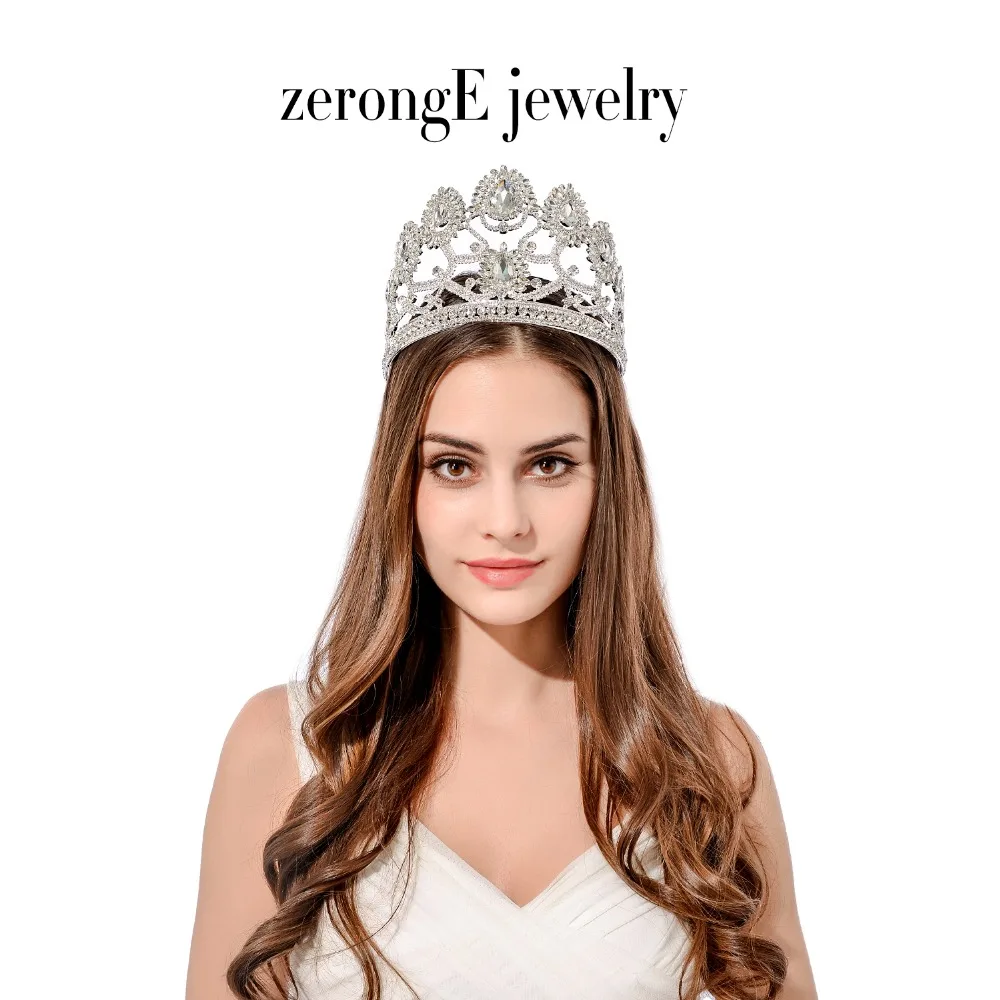 ZerongE jewelry4.7 &quotКоролевская королевская сверкающая Романтика Стразы тиары и короны