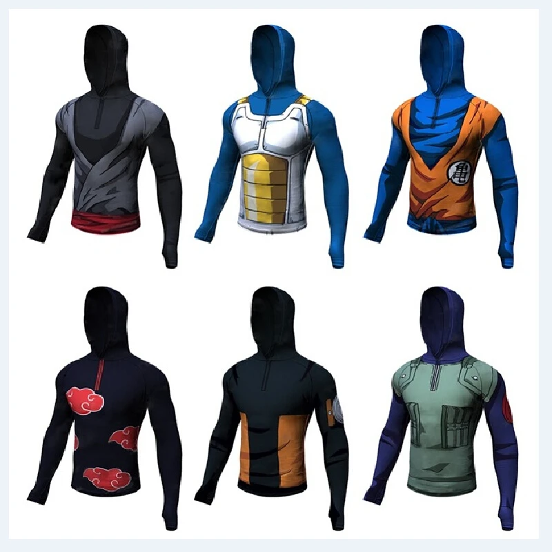 Dragon Ball Z футболка для Для мужчин Вегета ГОКу Супер Saiyan Фитнес Hoddie Топ толстовки с