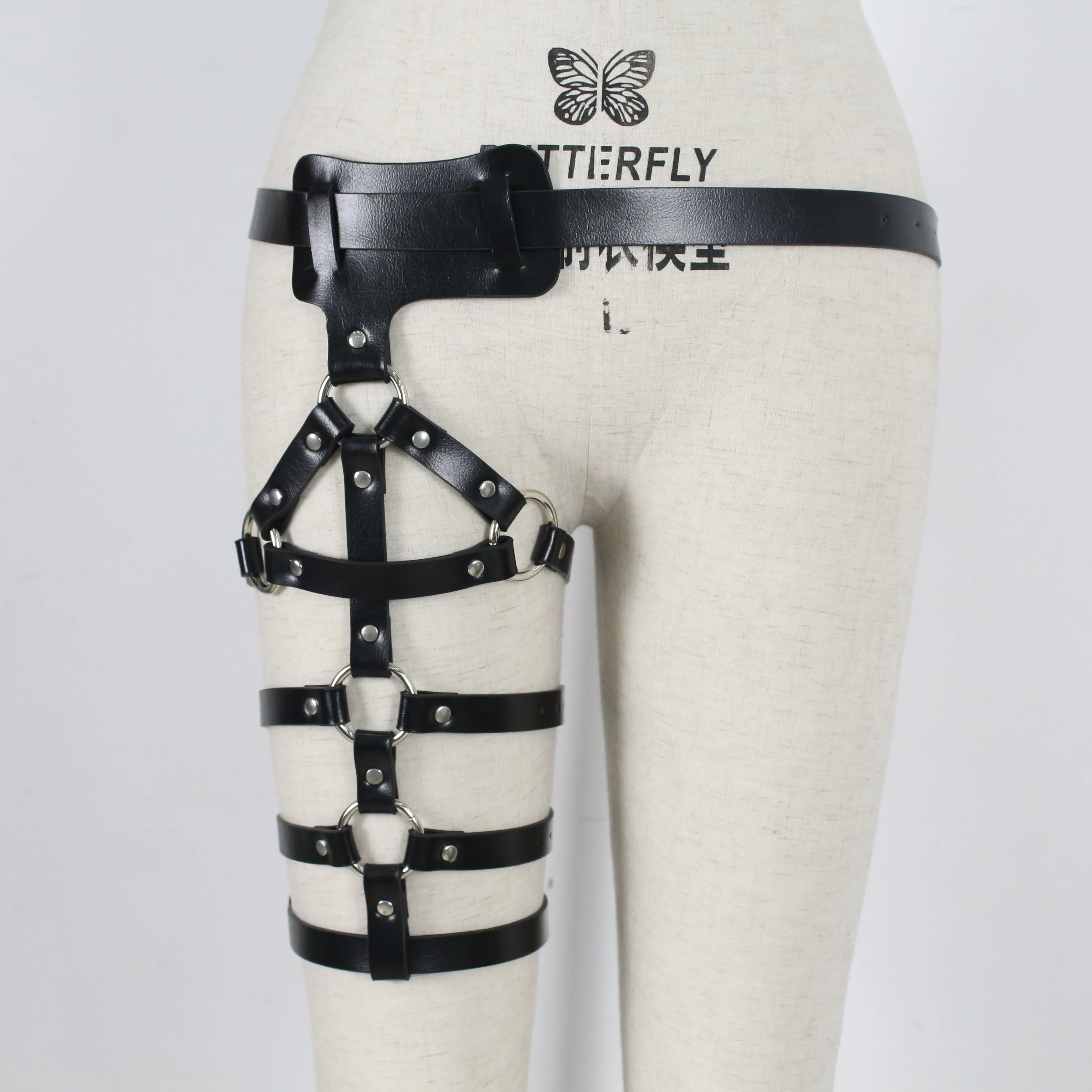 Женский кожаный ремень UYEE сексуальная подвязка бандаж в стиле панк регулируемые